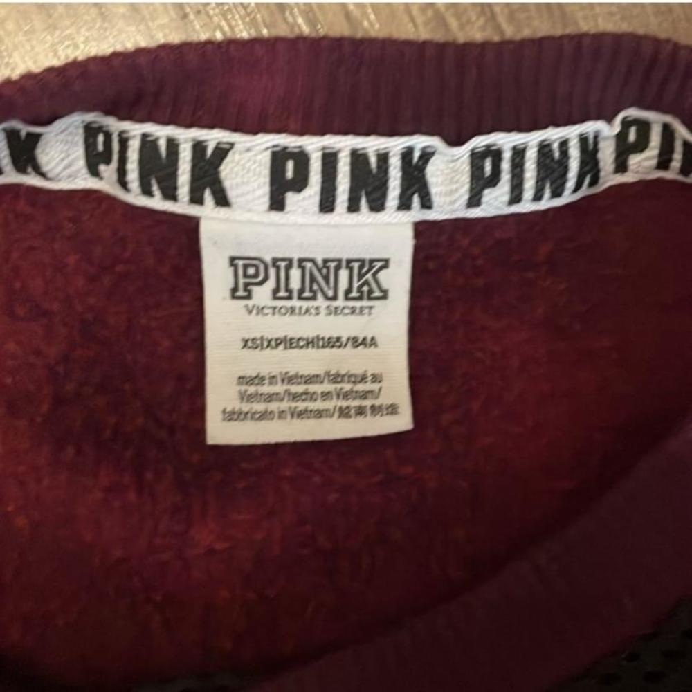 Women's Victoria's Secret PINK XS Maroon Tie Dye Sweatshirt - Picture 1 of 8